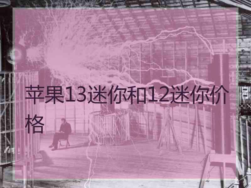 苹果13迷你和12迷你价格