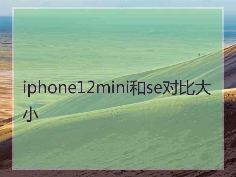 iphone12mini和se对比大小