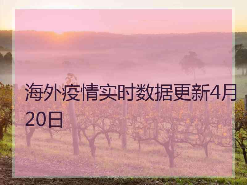 海外疫情实时数据更新4月20日