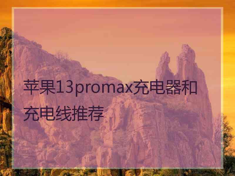 苹果13promax充电器和充电线推荐