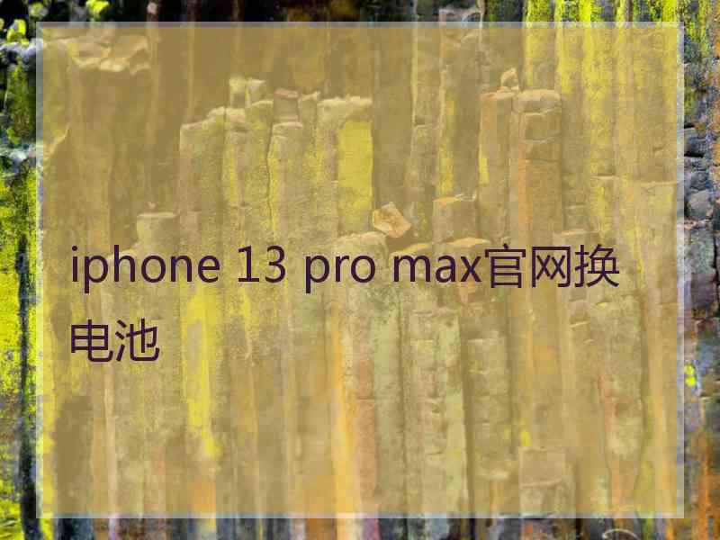 iphone 13 pro max官网换电池