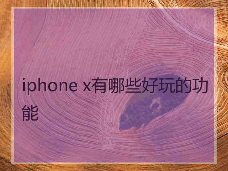 iphone x有哪些好玩的功能