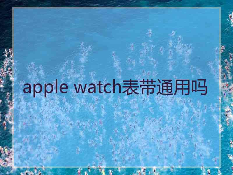 apple watch表带通用吗