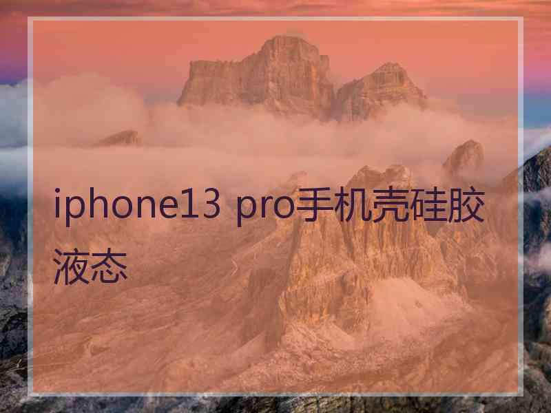 iphone13 pro手机壳硅胶液态