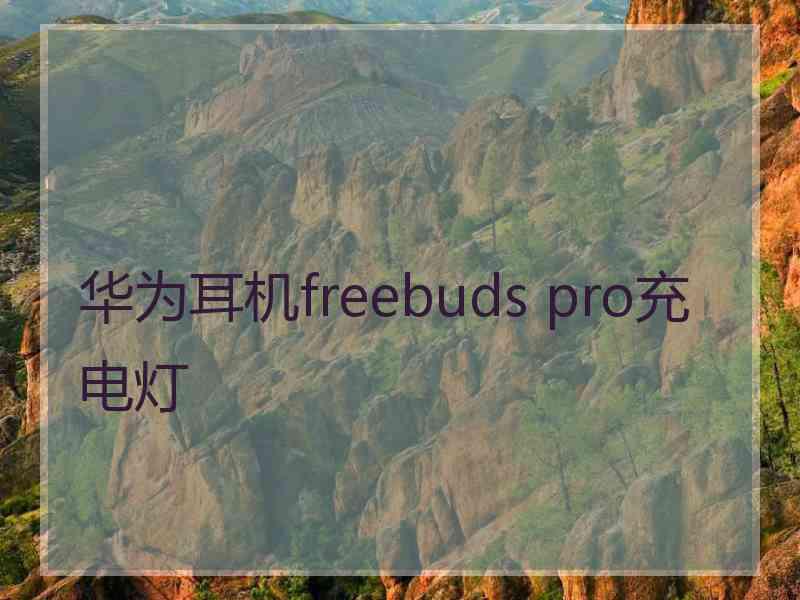 华为耳机freebuds pro充电灯