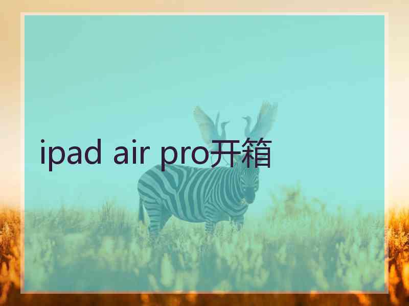 ipad air pro开箱