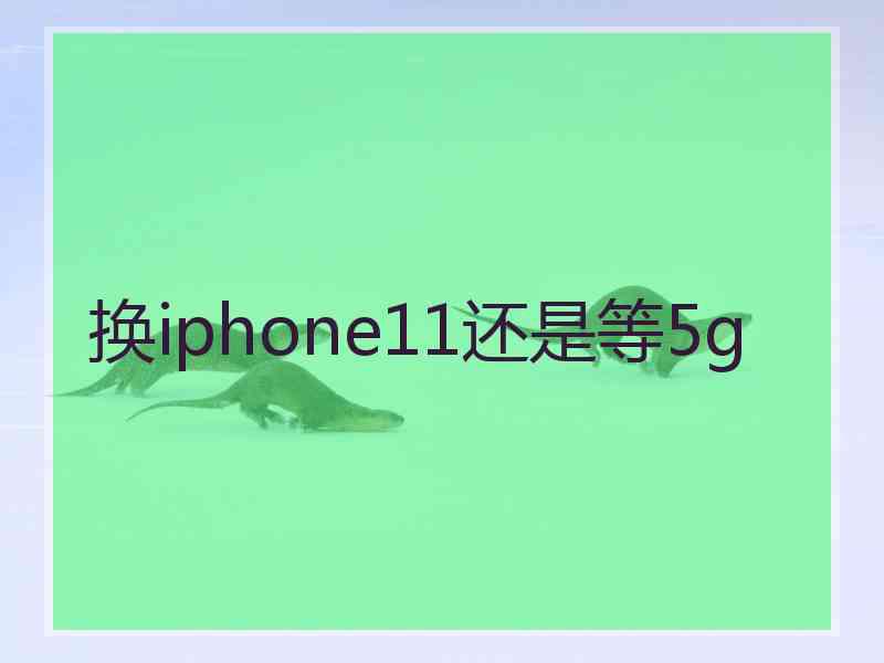 换iphone11还是等5g