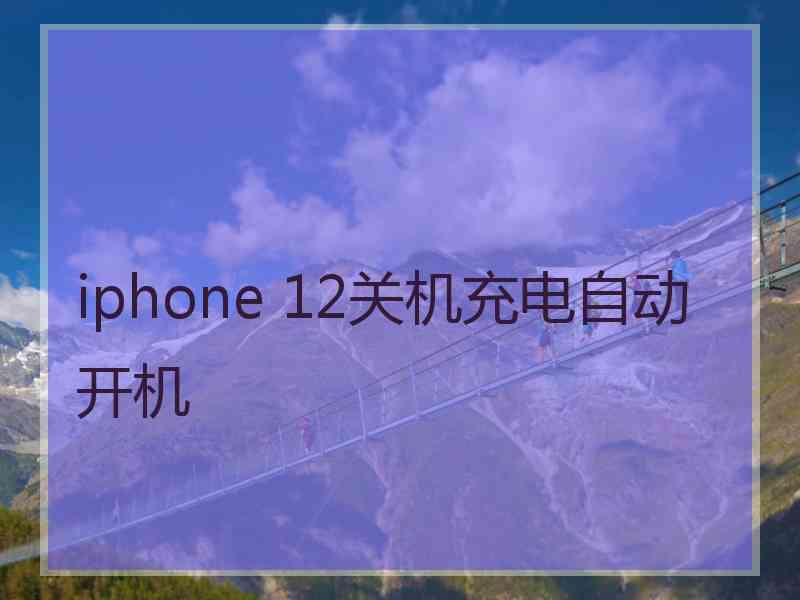 iphone 12关机充电自动开机