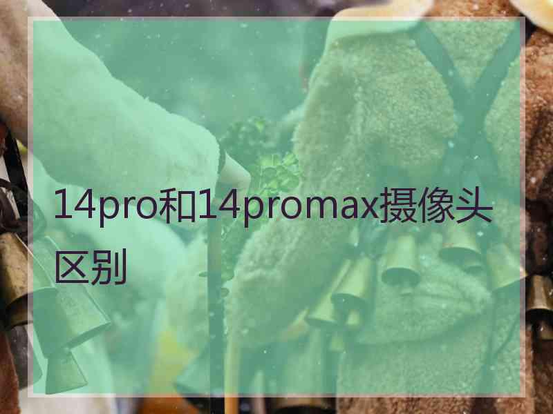 14pro和14promax摄像头区别