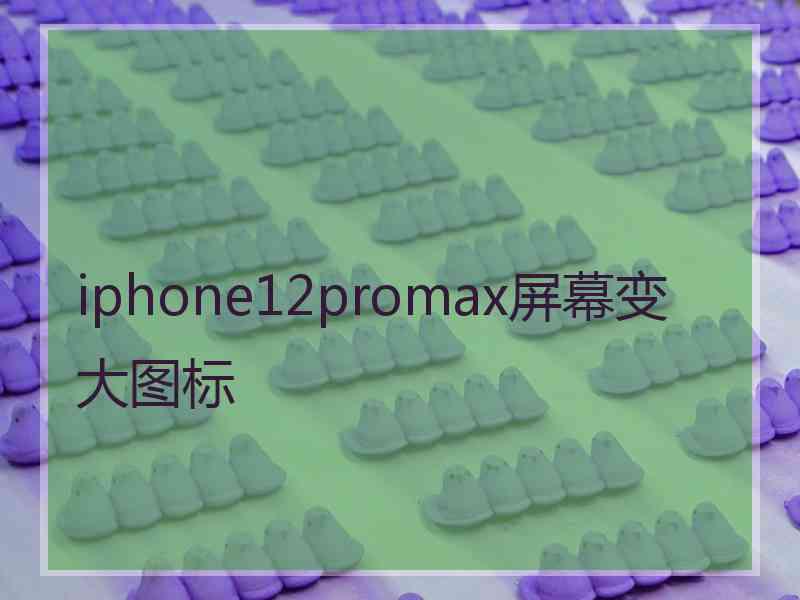 iphone12promax屏幕变大图标