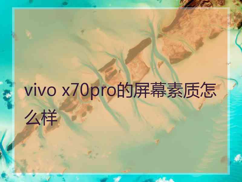 vivo x70pro的屏幕素质怎么样