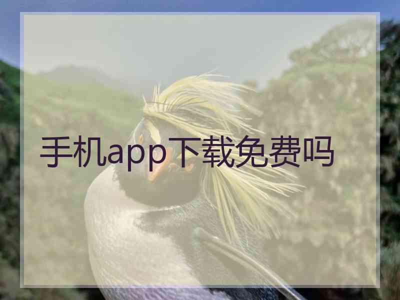 手机app下载免费吗