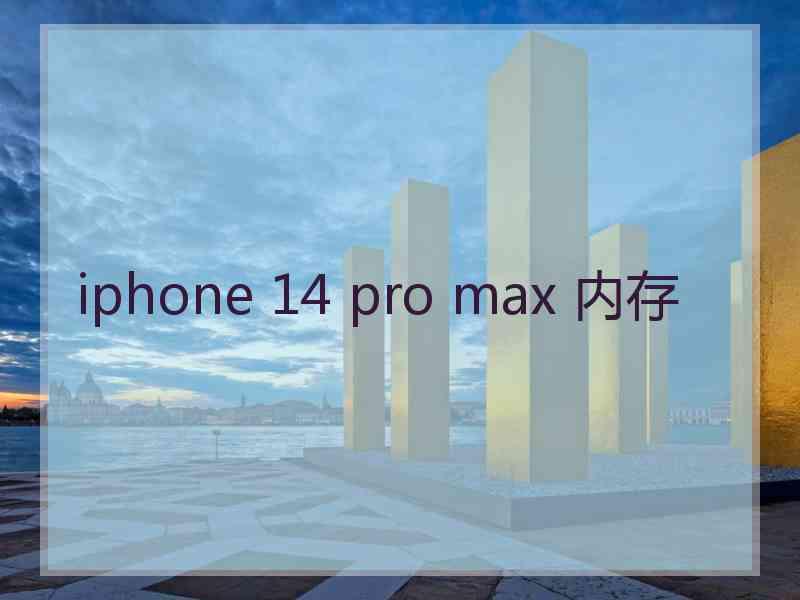 iphone 14 pro max 内存