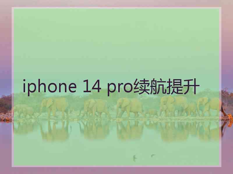 iphone 14 pro续航提升