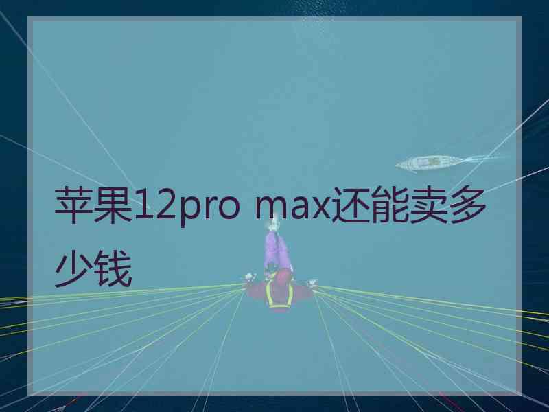 苹果12pro max还能卖多少钱