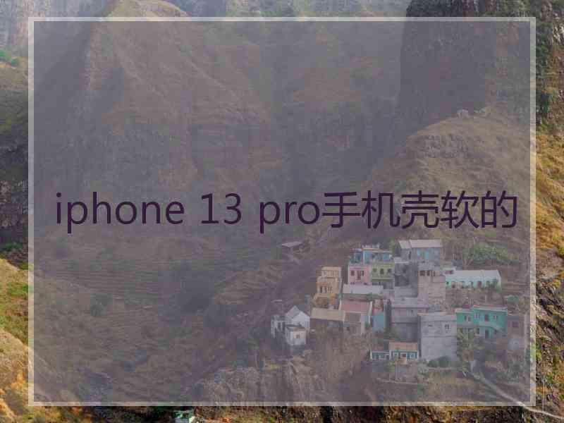 iphone 13 pro手机壳软的