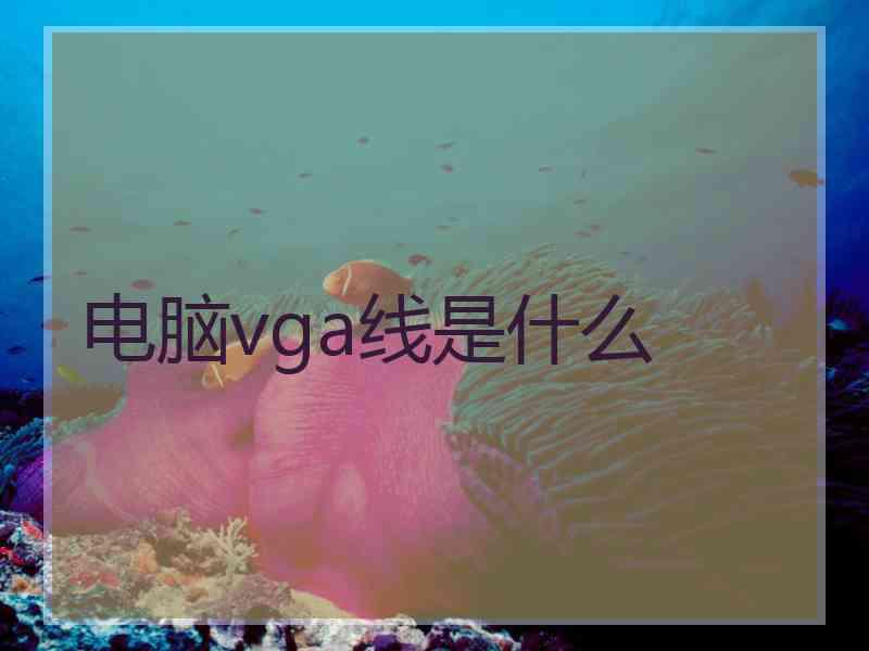 电脑vga线是什么