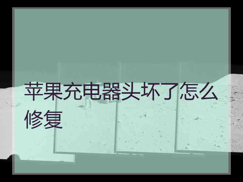 苹果充电器头坏了怎么修复