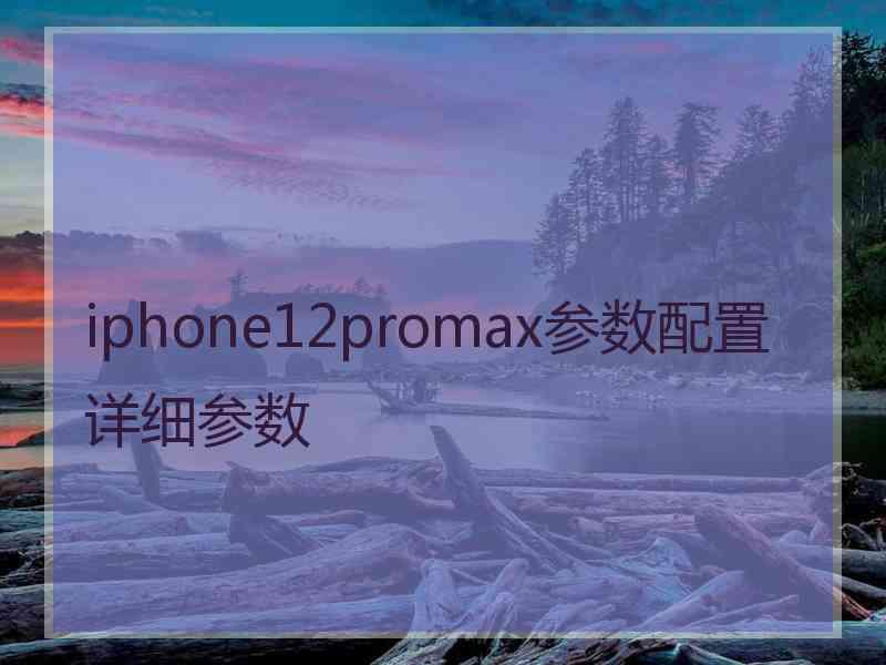 iphone12promax参数配置详细参数