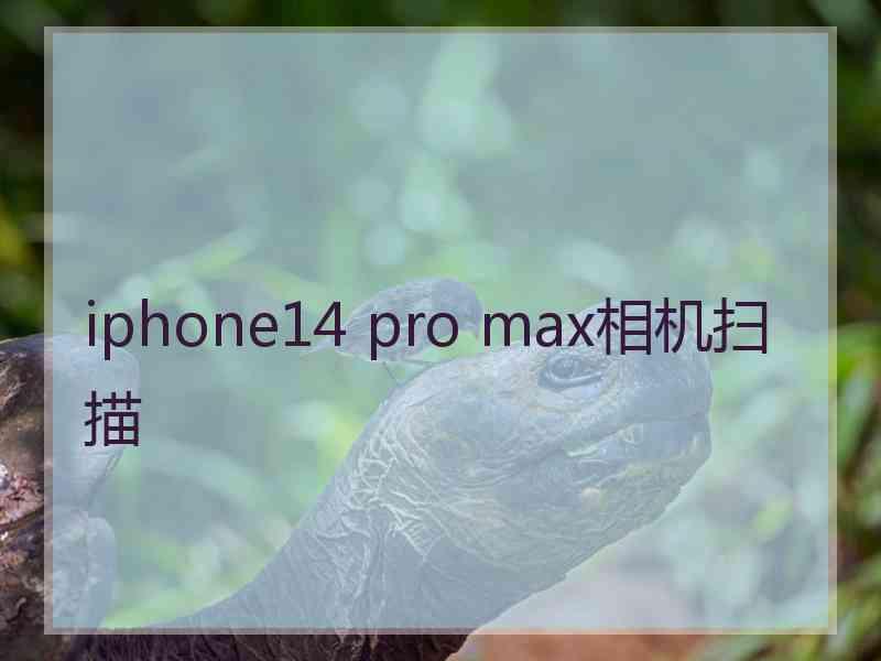 iphone14 pro max相机扫描