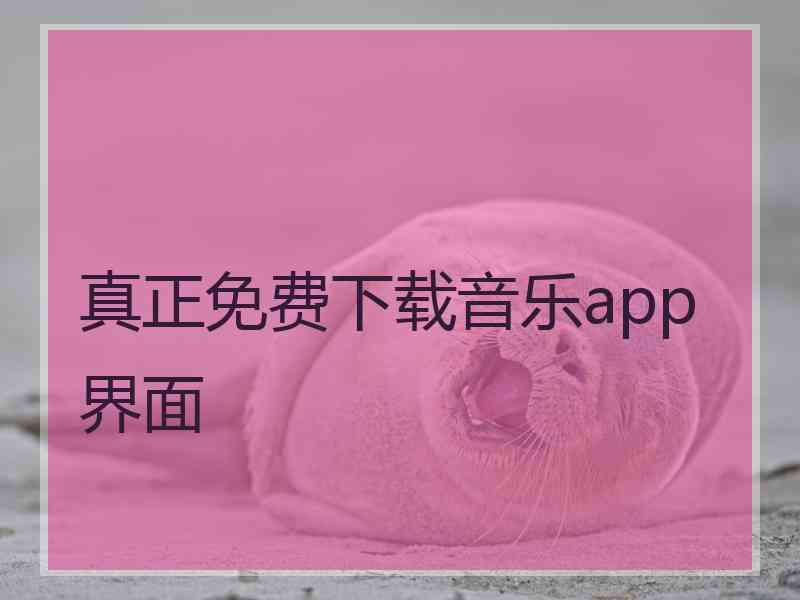 真正免费下载音乐app界面