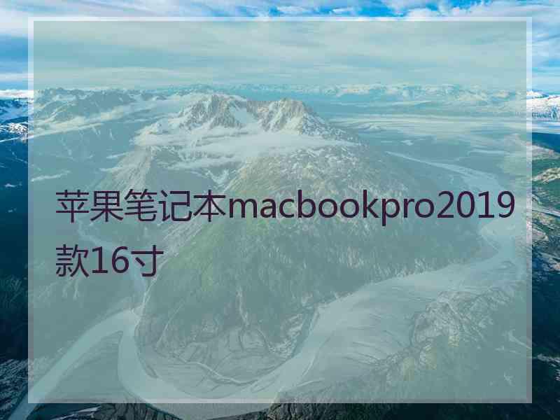 苹果笔记本macbookpro2019款16寸