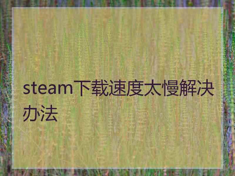 steam下载速度太慢解决办法