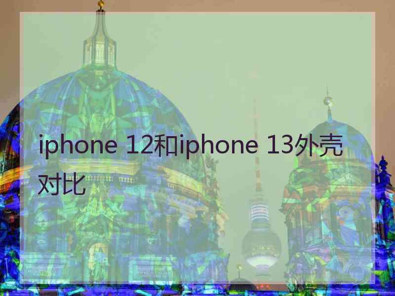 iphone 12和iphone 13外壳对比