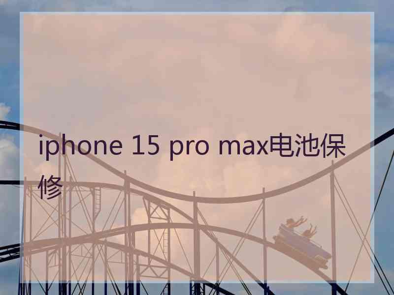 iphone 15 pro max电池保修