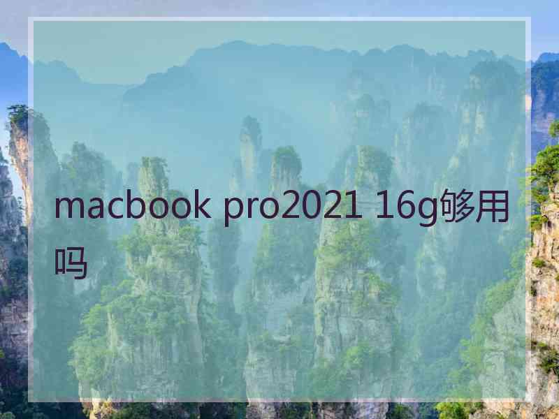 macbook pro2021 16g够用吗