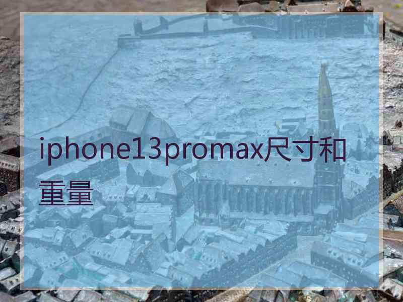 iphone13promax尺寸和重量