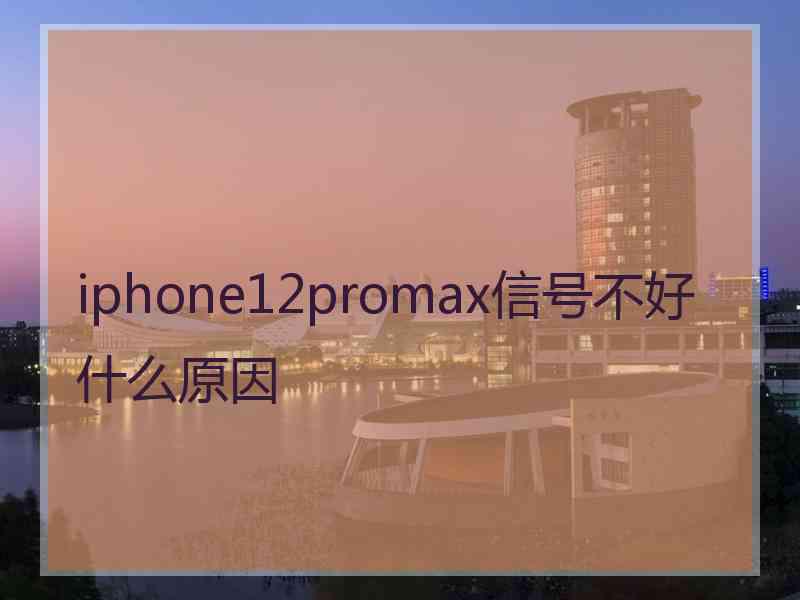 iphone12promax信号不好什么原因