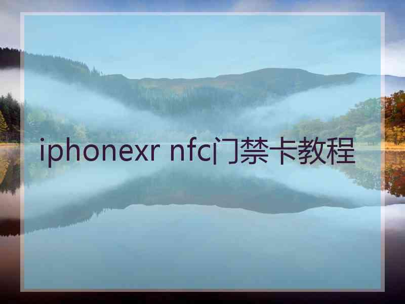 iphonexr nfc门禁卡教程