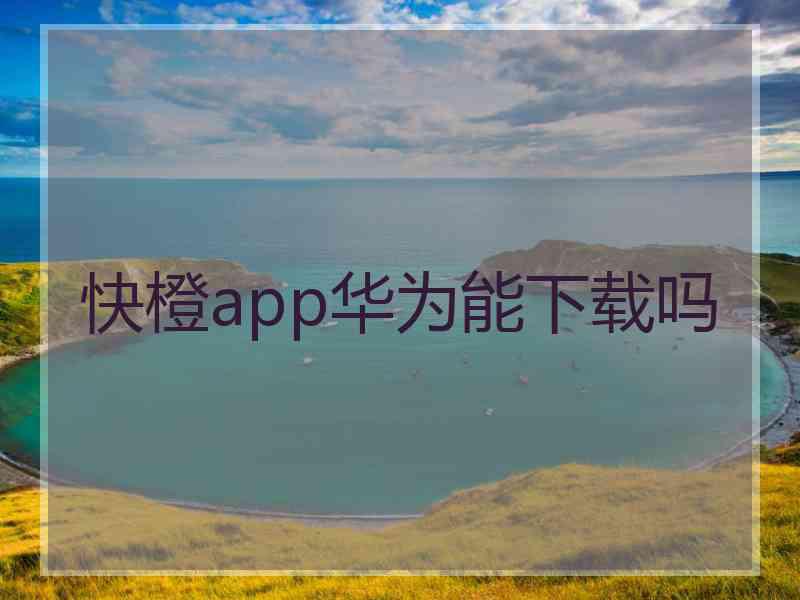 快橙app华为能下载吗