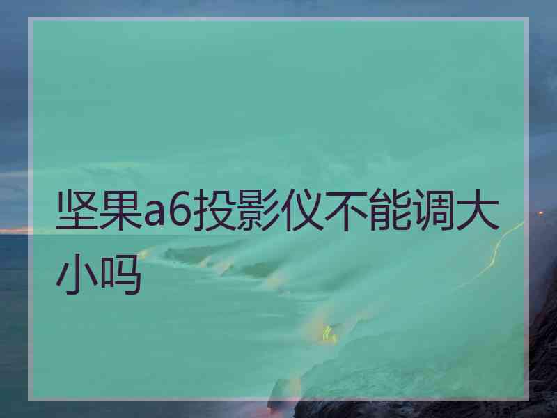 坚果a6投影仪不能调大小吗