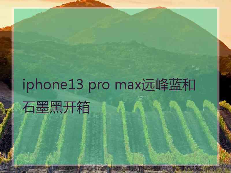 iphone13 pro max远峰蓝和石墨黑开箱