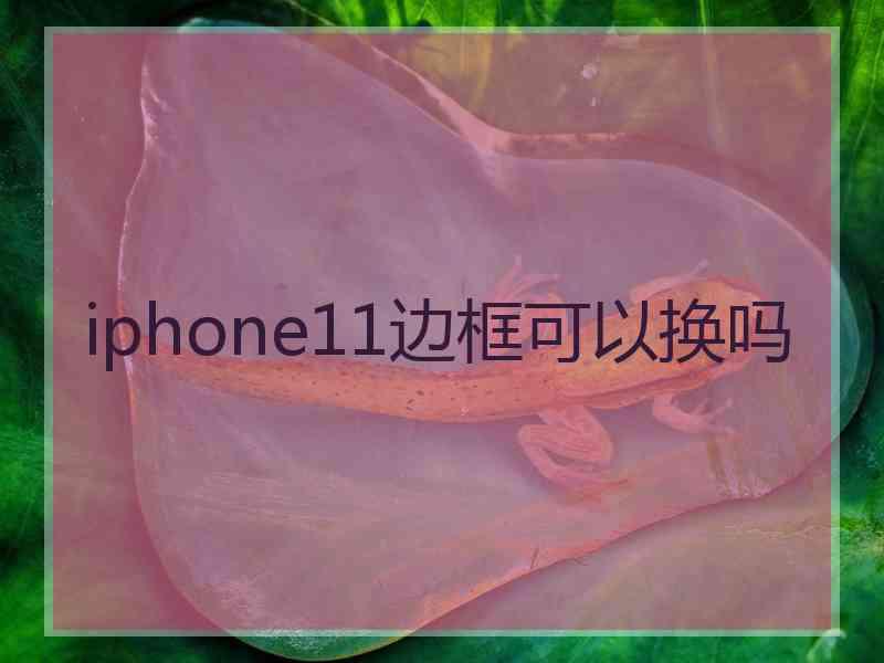 iphone11边框可以换吗