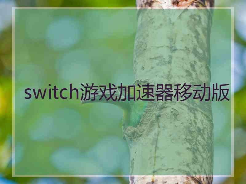 switch游戏加速器移动版