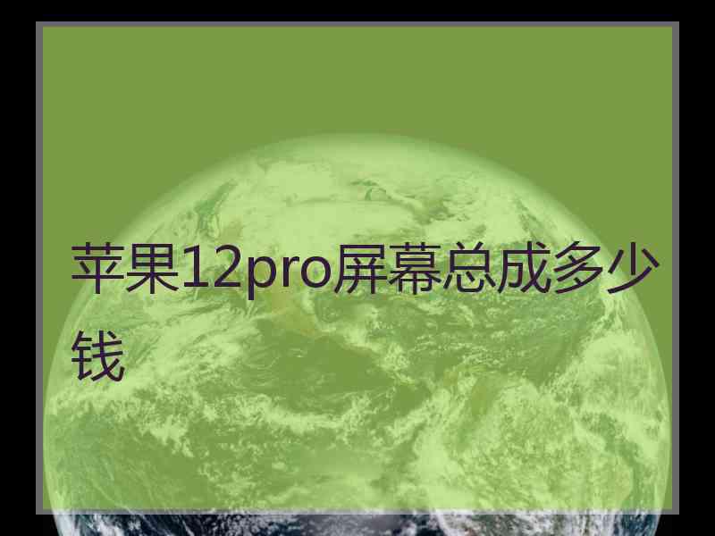 苹果12pro屏幕总成多少钱