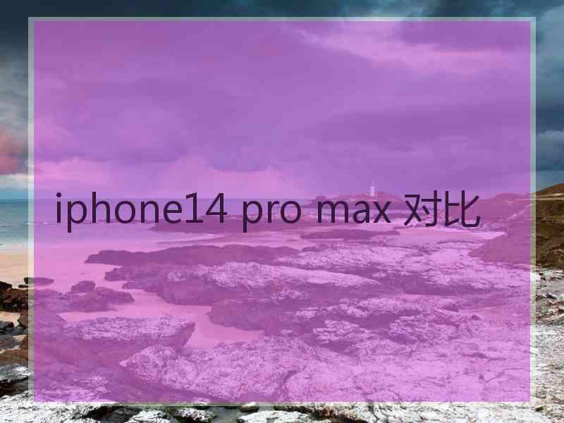 iphone14 pro max 对比