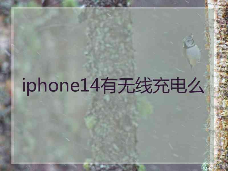 iphone14有无线充电么