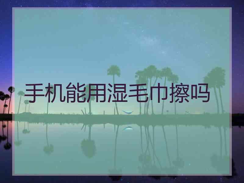 手机能用湿毛巾擦吗