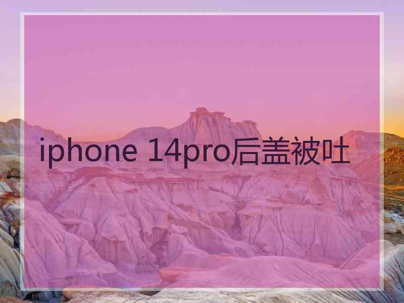 iphone 14pro后盖被吐