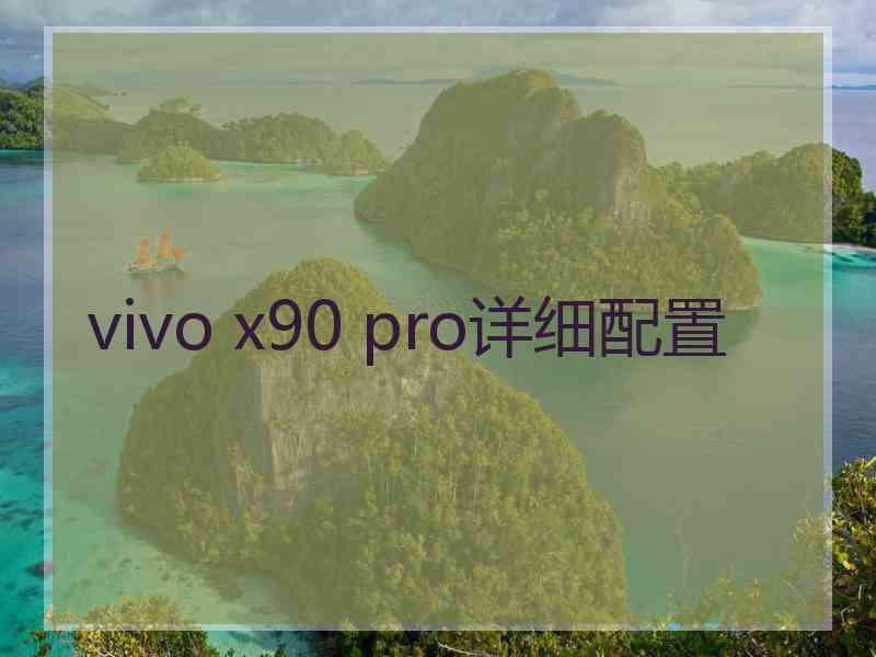 vivo x90 pro详细配置