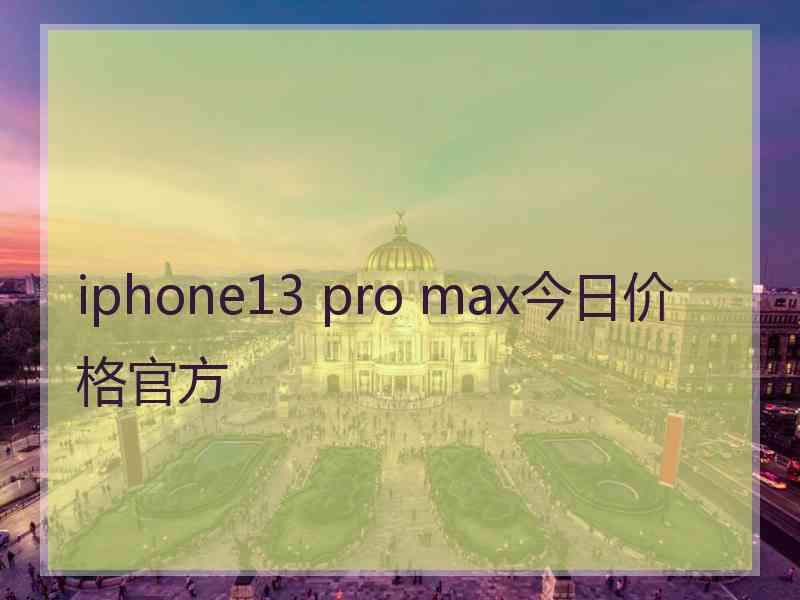 iphone13 pro max今日价格官方