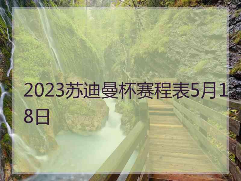 2023苏迪曼杯赛程表5月18日