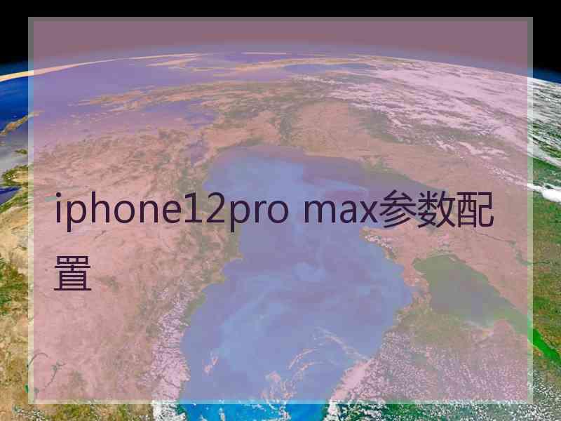 iphone12pro max参数配置