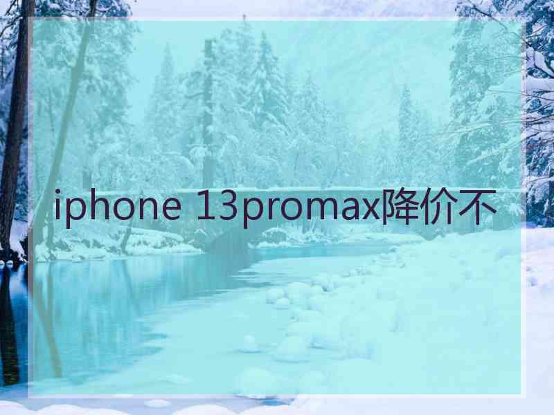 iphone 13promax降价不