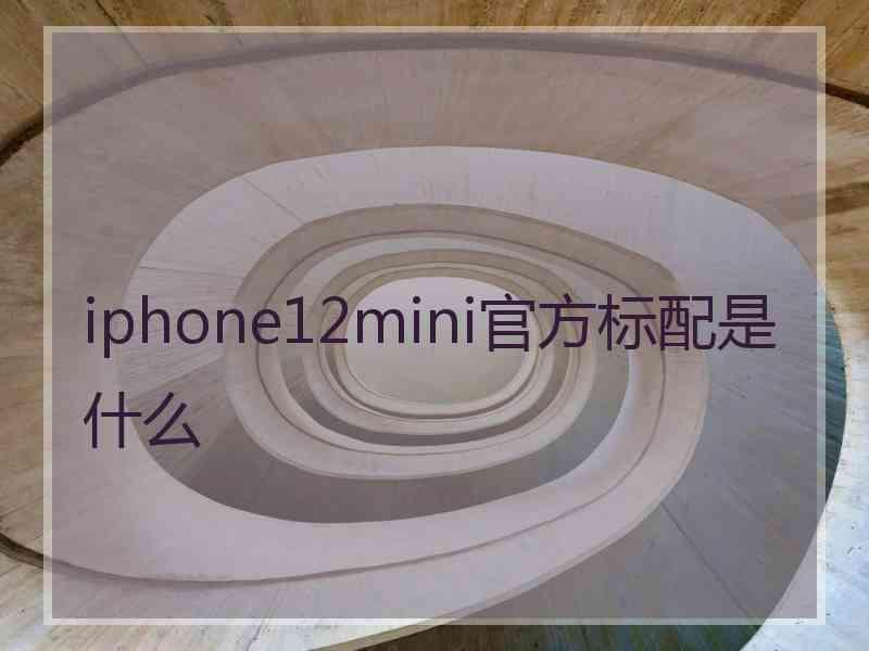 iphone12mini官方标配是什么