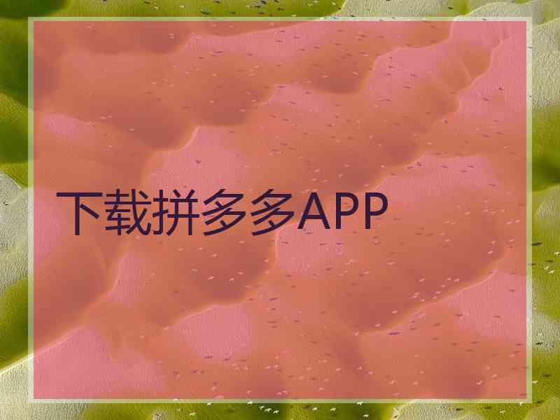 下载拼多多APP